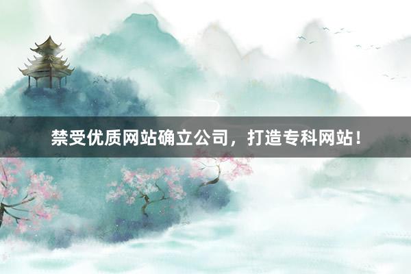 禁受优质网站确立公司，打造专科网站！